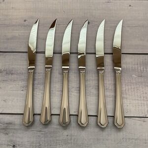 Wallace ARLINGTON Steak Knives Set Of 6 Stainless Steel Flatware #4